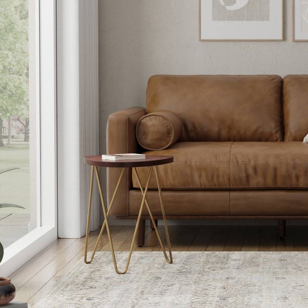Tillman Metal And Wood Accent Table Dark Brown Wyndenhall