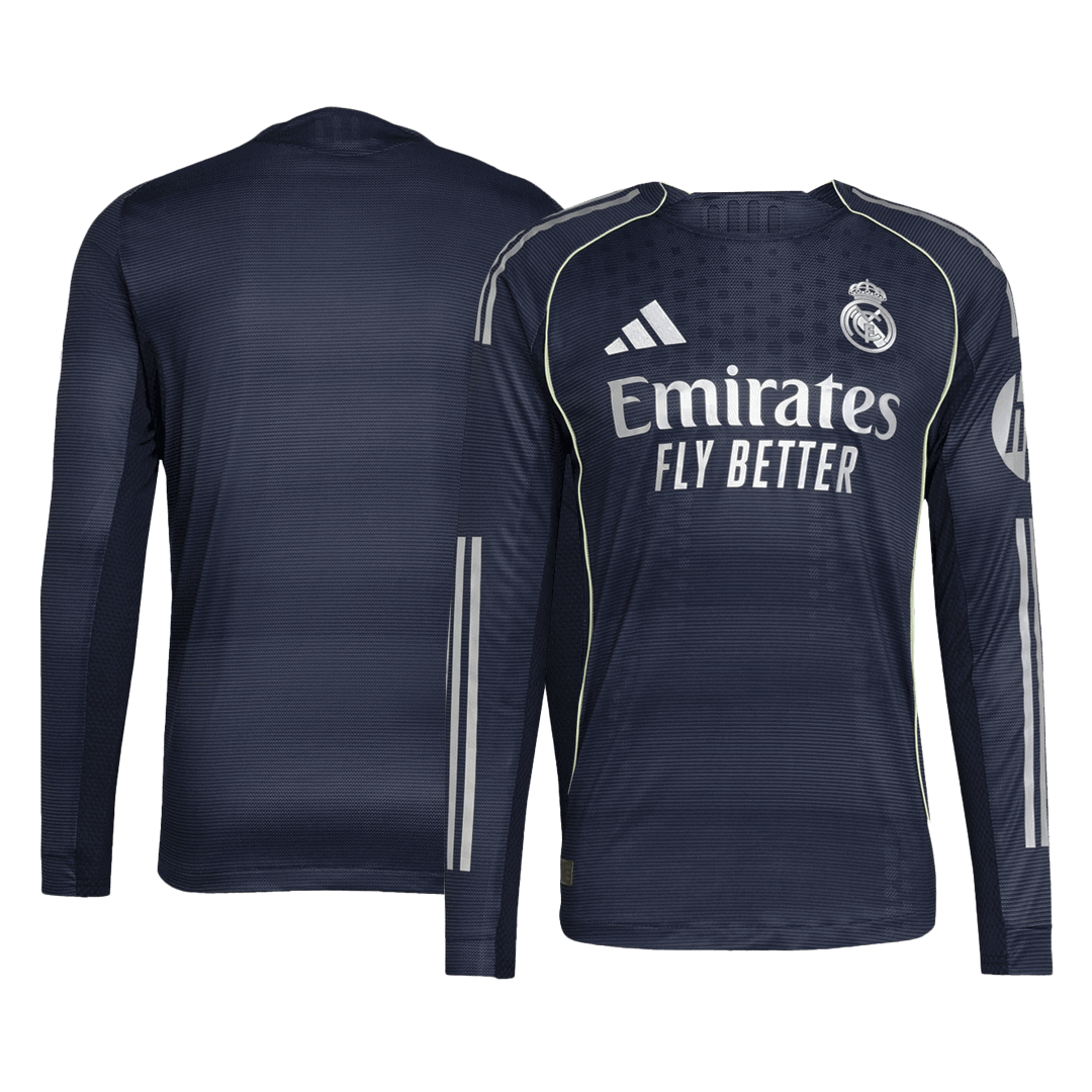 Real Madrid Away Long Sleeve Player Version Jersey 2025/26