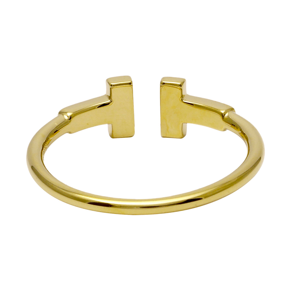 Tiffany & Co. Tiffany T Diamond Wire Ring 18K Yellow Gold