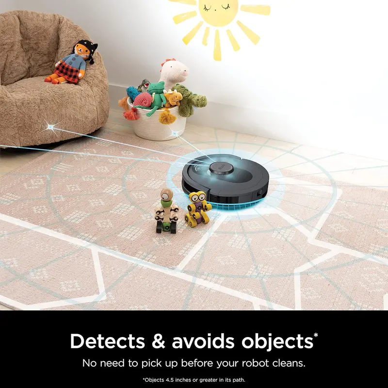 Smart Robot Vacuum with Voice Control & Matrix Clean Navigation – Home Mapping, 60-Day Self-Empty Base, Pet-Hair Optimized
