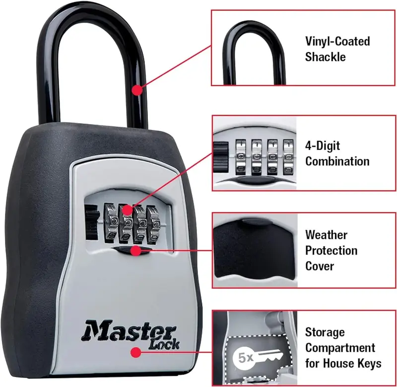 Weatherproof Key Lock Box with SentrySafe Fire & Water Resistant Safe – 1.23 Cu Ft Security Bundle