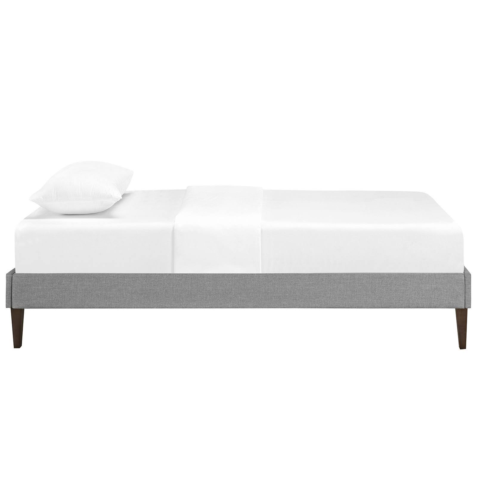 Modway Sharon Twin Fabric Bed Frame with Squared Tapered Legs, Atomic Red