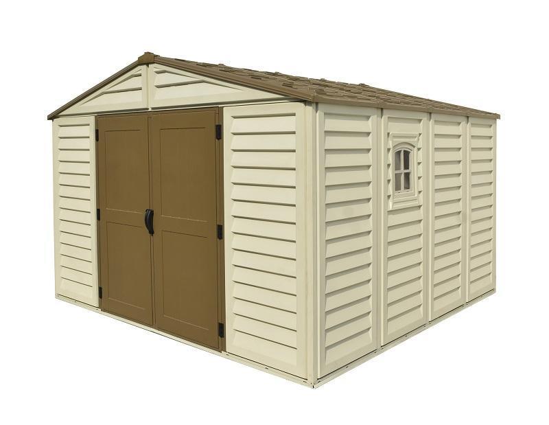 g DuraMax 10.5��x13�� Woodbridge Plus Vinyl Shed with Foundation