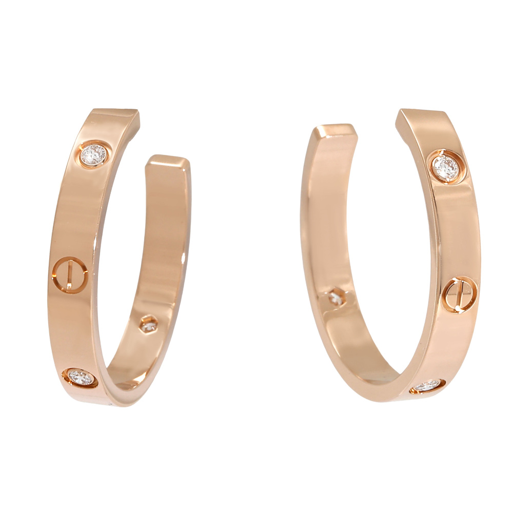 Cartier Love Earrings 18K Rose Gold B8301433