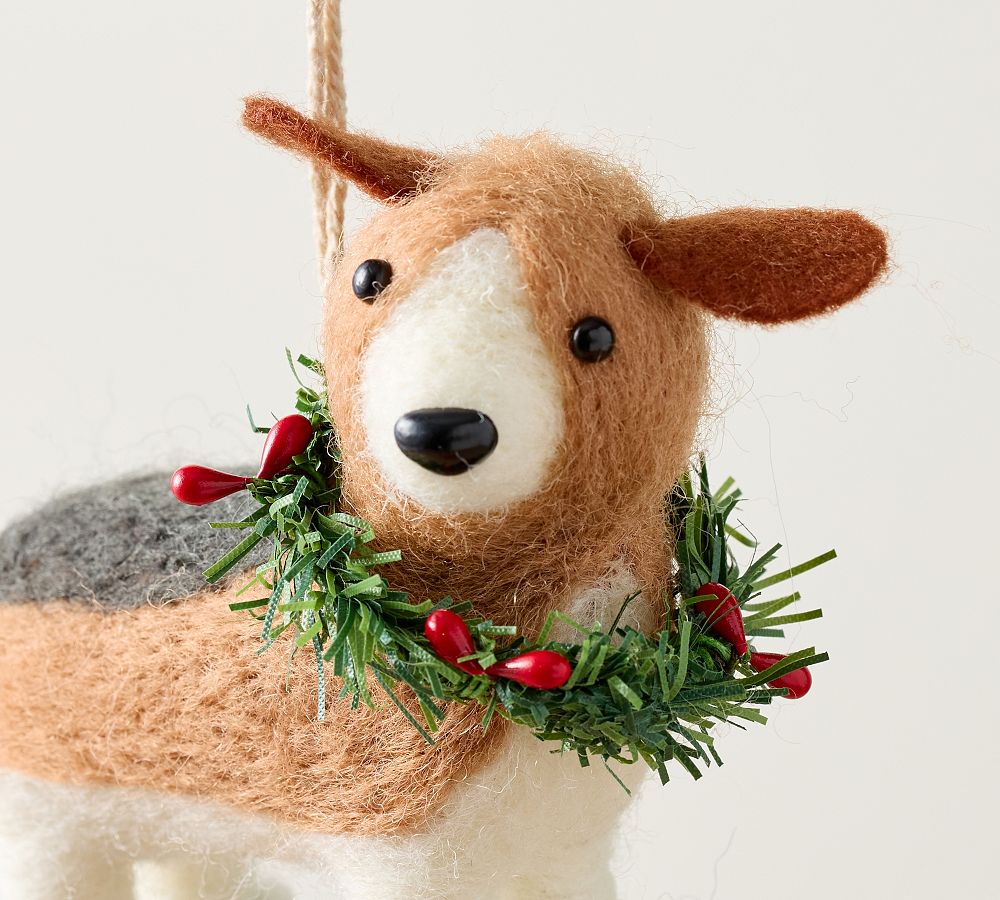 Felt Dog On Skates Ornament  sgtnighsdesigns