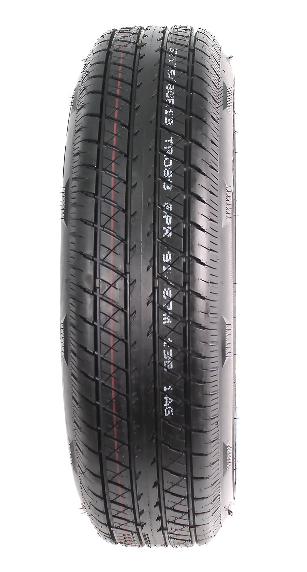 2-Pack Radial Trailer Tire On Rim ST175/80R13 13 in. LRC 5 Lug White Spoke Wheel