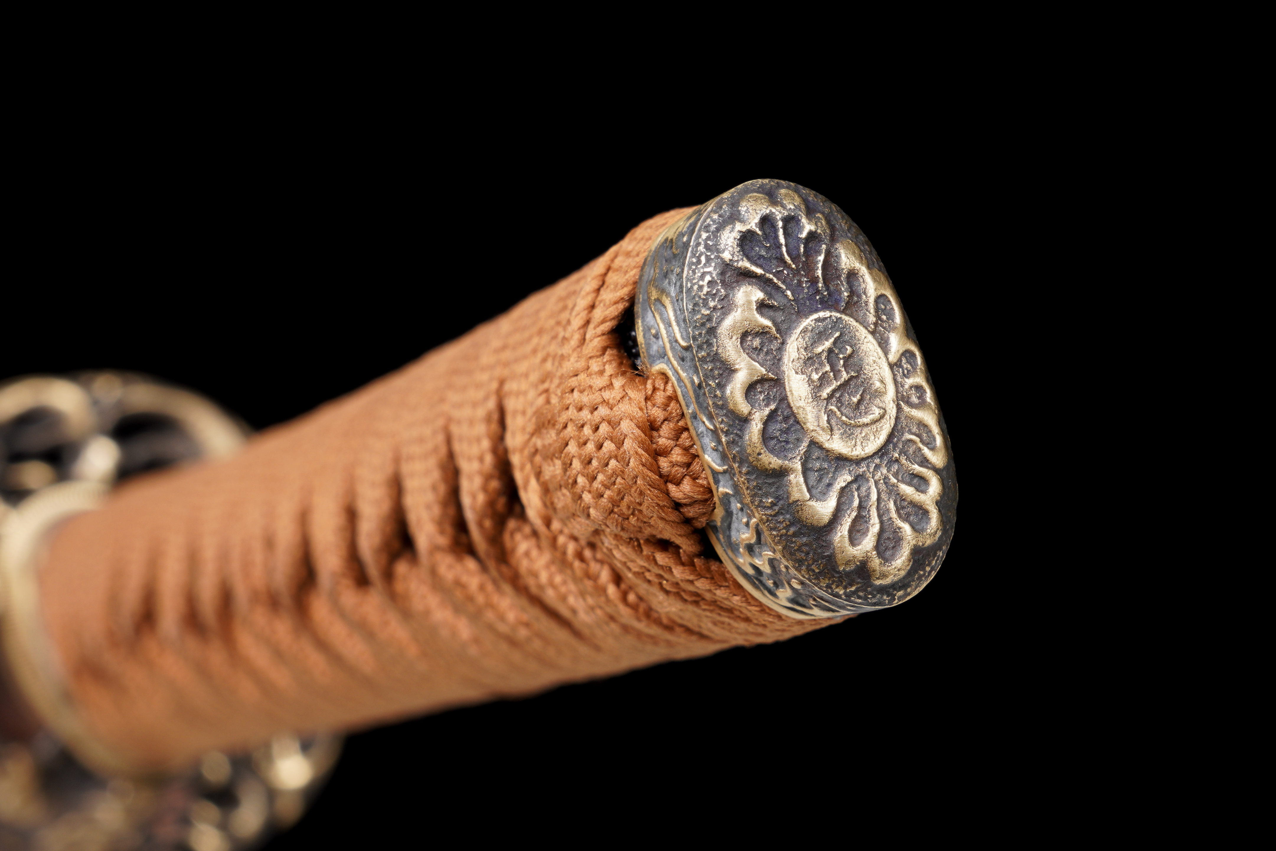 Handmade Katana Damascus Steel Night Rain Golden Dragon Full Tang