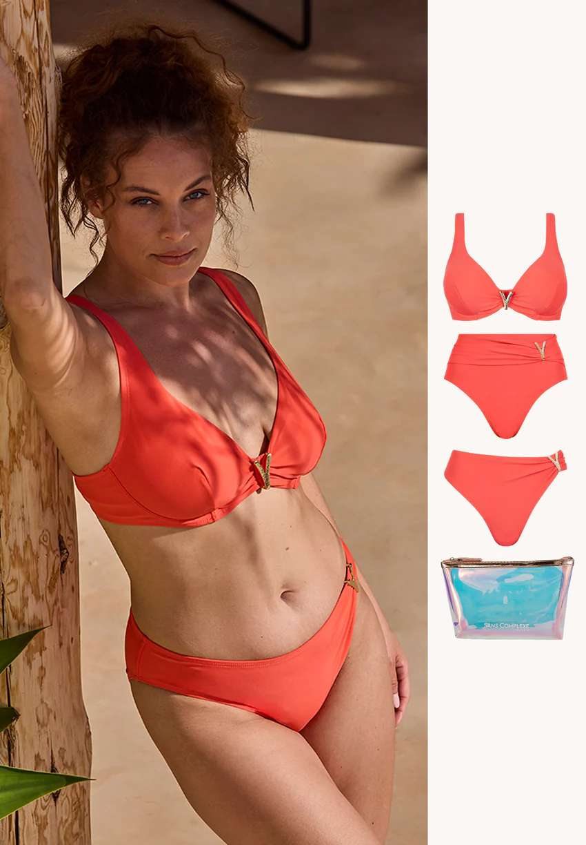 Ensemble maillot 2 pièces Managua avec 2 bas et trousse de plage