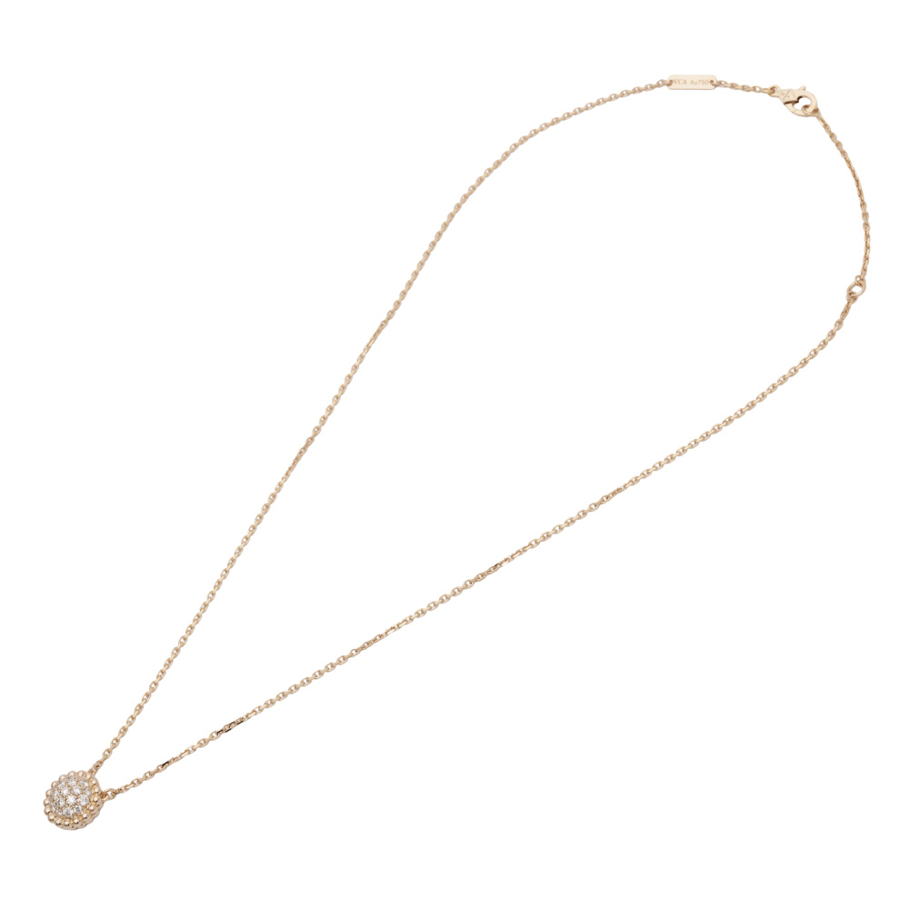 Van Cleef & Arpels Perlekruul Diamond Necklace 18K Rose Gold VCARO9PE00
