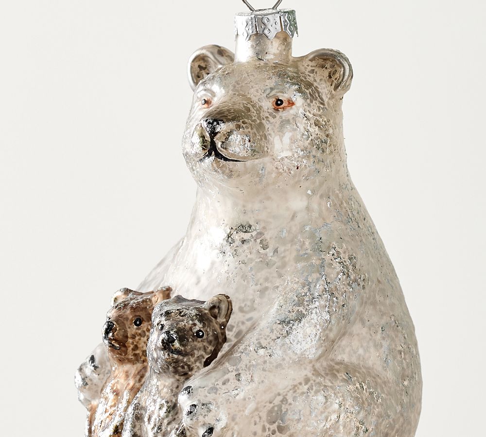 Mercury Polar Bear With Cubs Ornament  sgtnighsdesigns