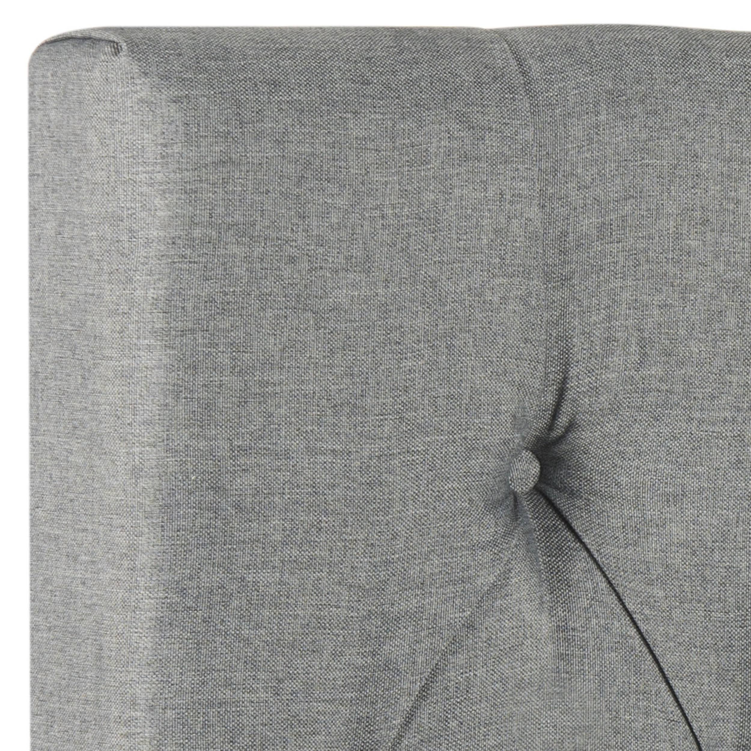 Safavieh Axel Grey Linen Tufted Queen Headboard