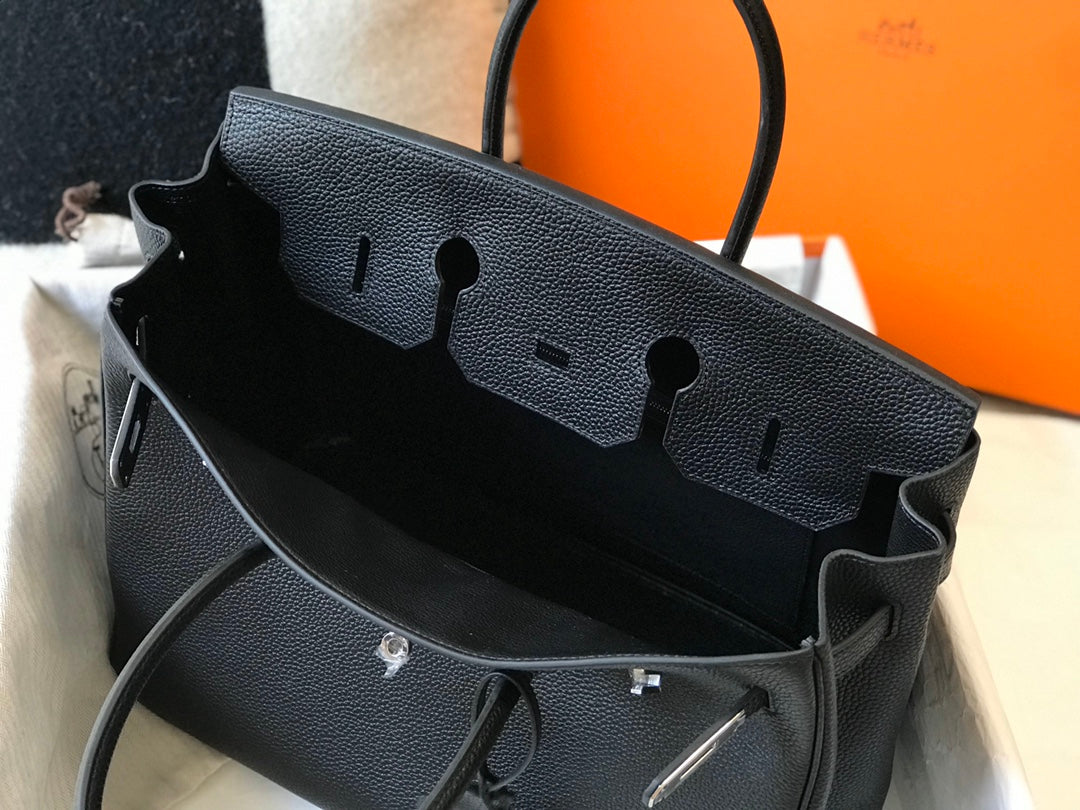 Hermes Birkin 35Cm Bag Black Togo Silver Hardware