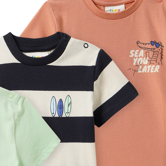 Famy 3 Baby T-Shirts in verschiedenen Dessins