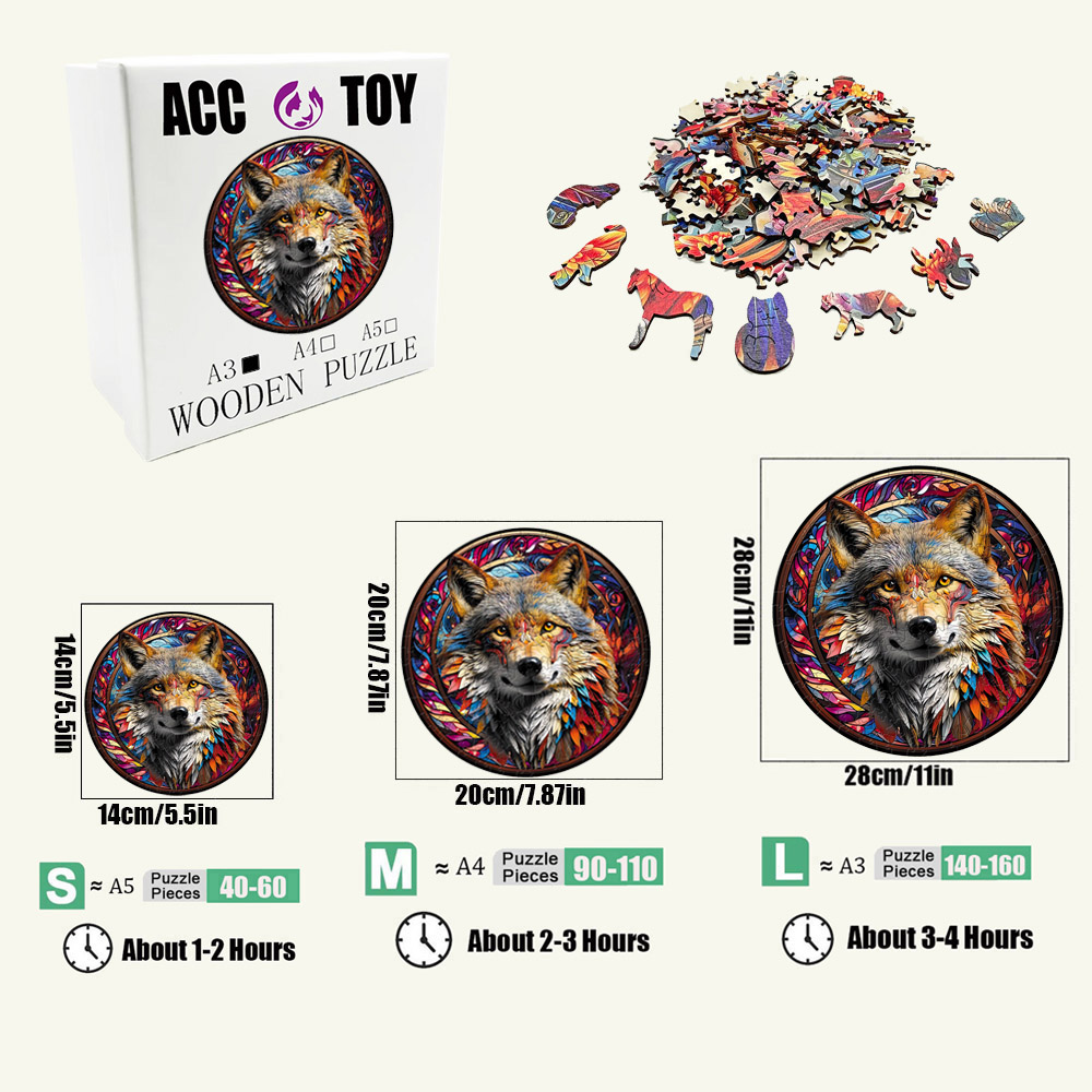 Animal Wooden Puzzle-Lovely Fox