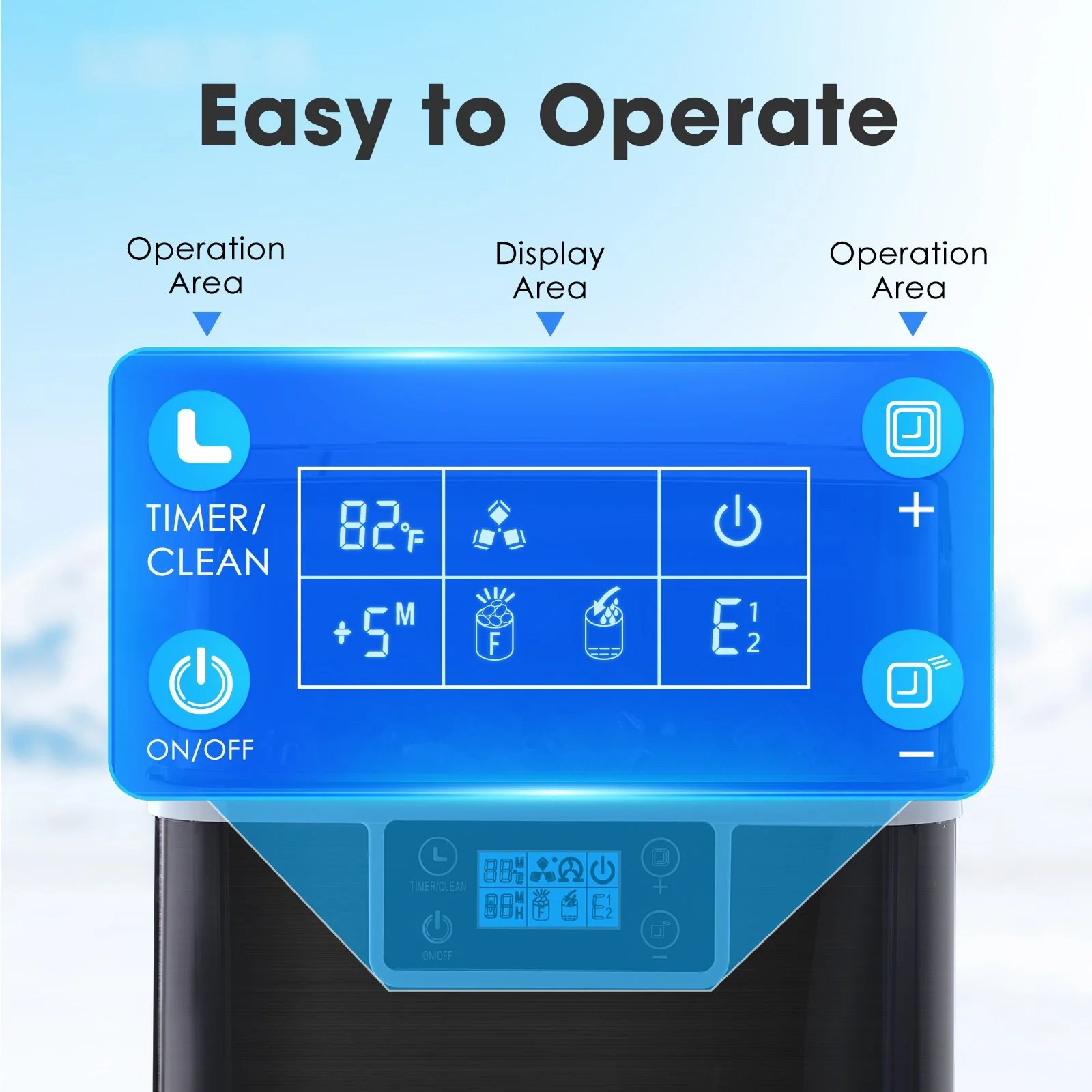 Square Cube Ice Maker Z5820AF-BLACK