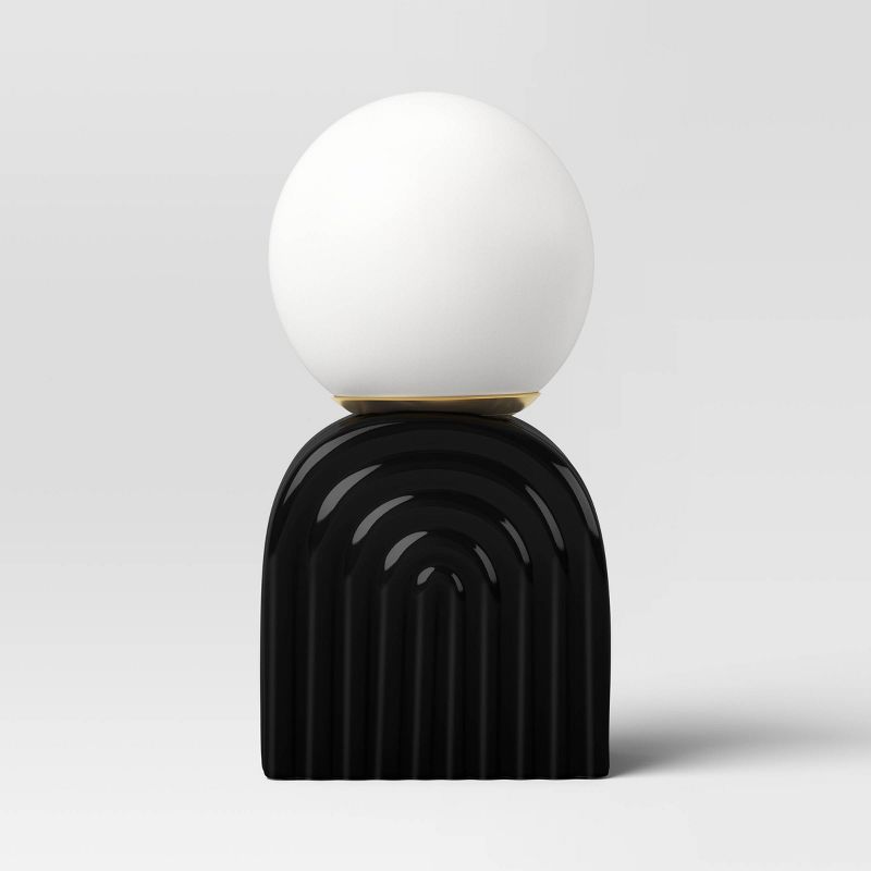 Mini Glass Orb Shade with Ceramic Base Novelty Table Lamp - Room Essentials™