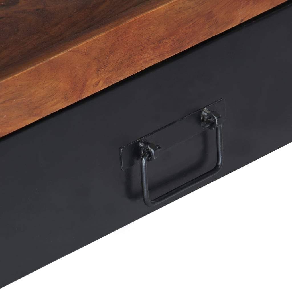 vidaXL TV Cabinet 47.2x22x11.8x22x15.7x22 Solid Sheesham Wood