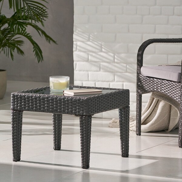 Modern Outdoor ANTIBES ACCESS Table,Made of Ratten Side Tea Table