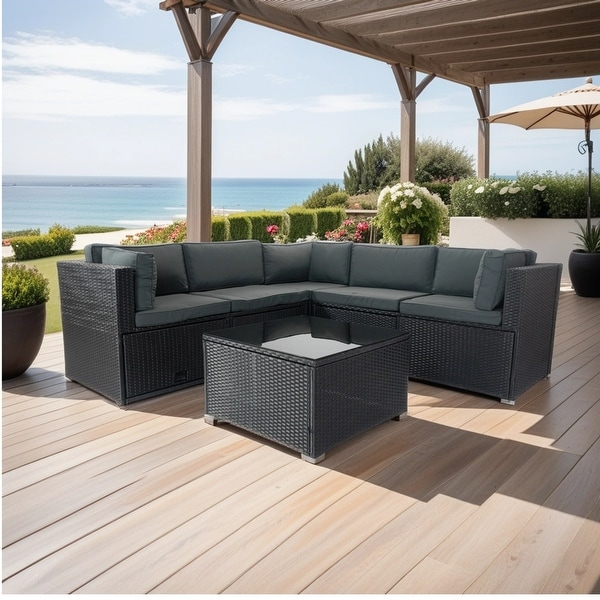 6piece Outdoor Furniture Sectional Sofa Set