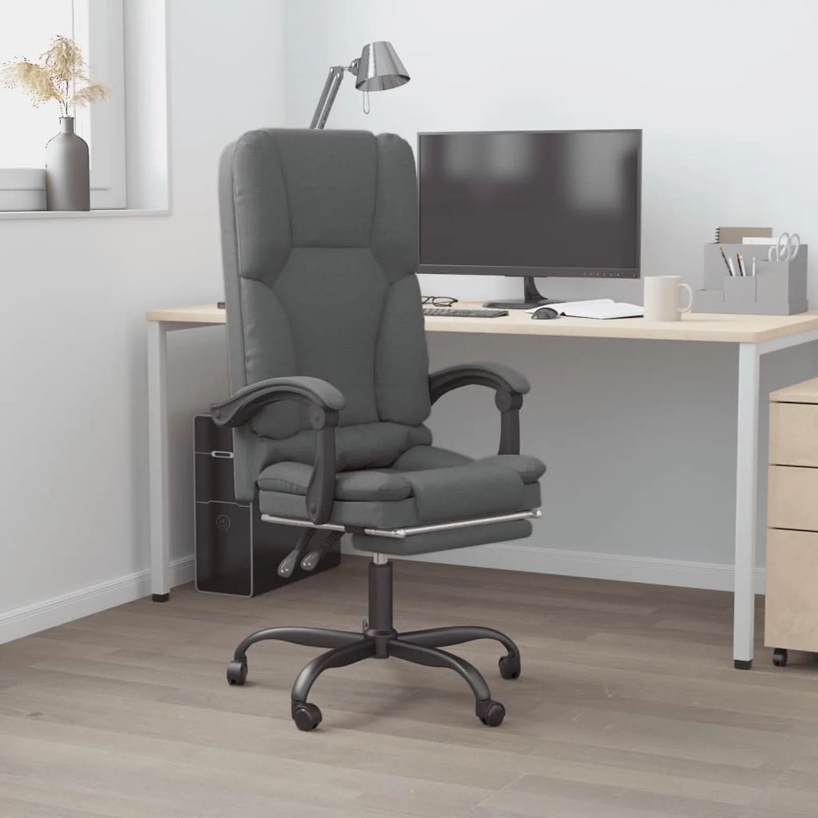 moobody Massage Reclining Office Chair Dark Gray Fabric
