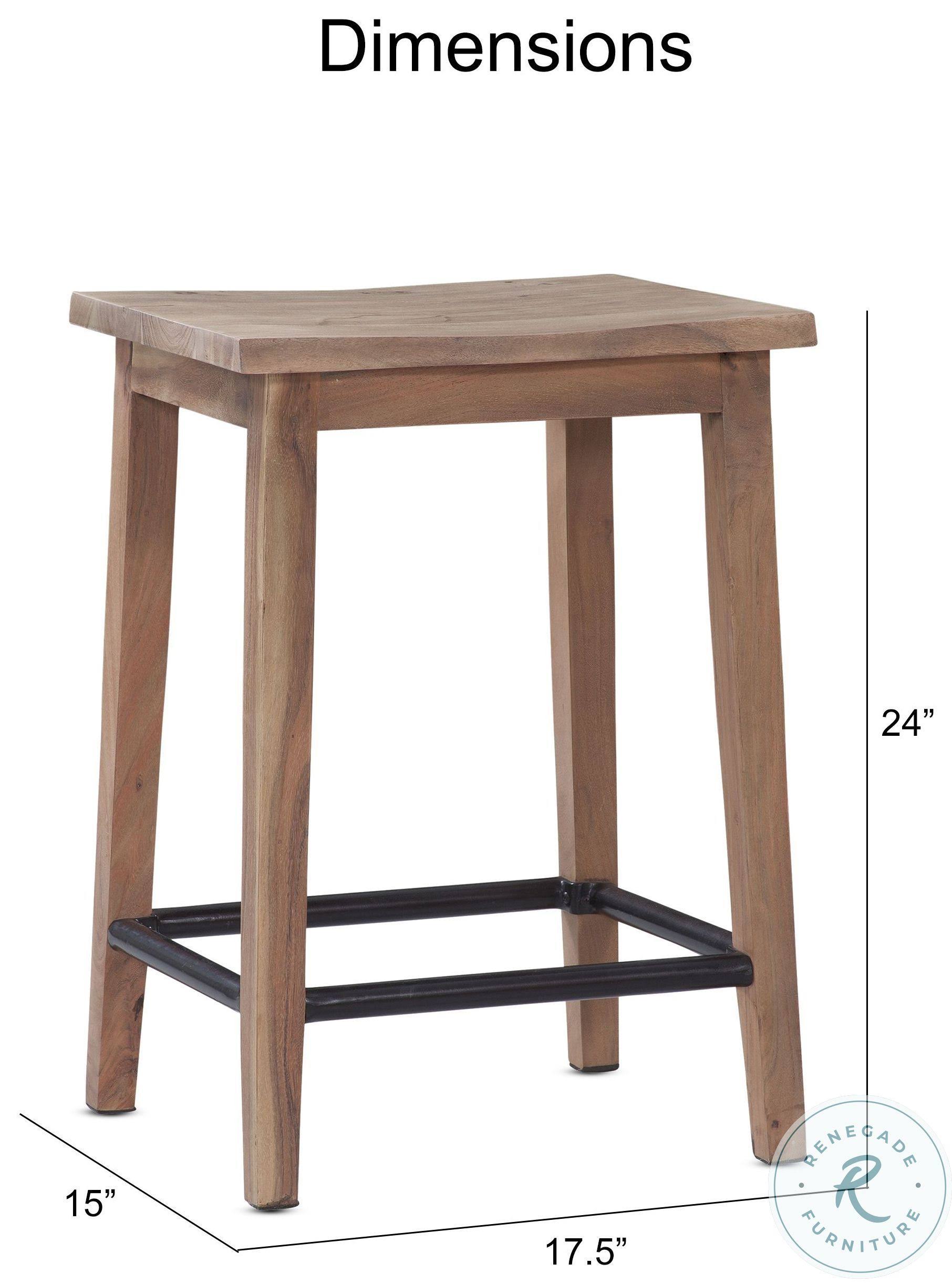 Steve Silver Tahoe Natural Backless Counter Height Stool