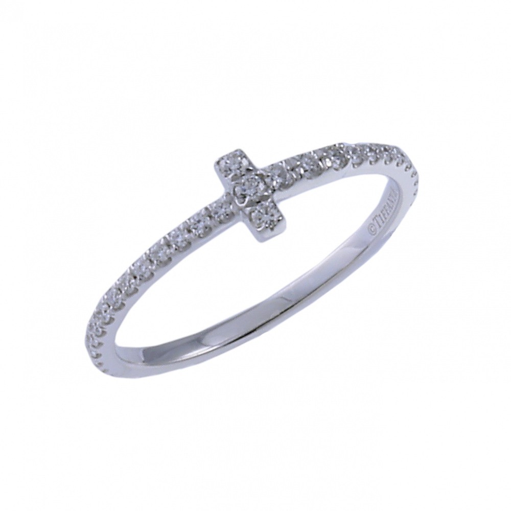 Tiffany & Co. Tiffany T Wire Eternity Ring 18K White Gold Diamond