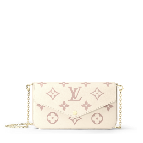 Louis Vuitton Felicie Pochette White And Pink 21Cm M82047
