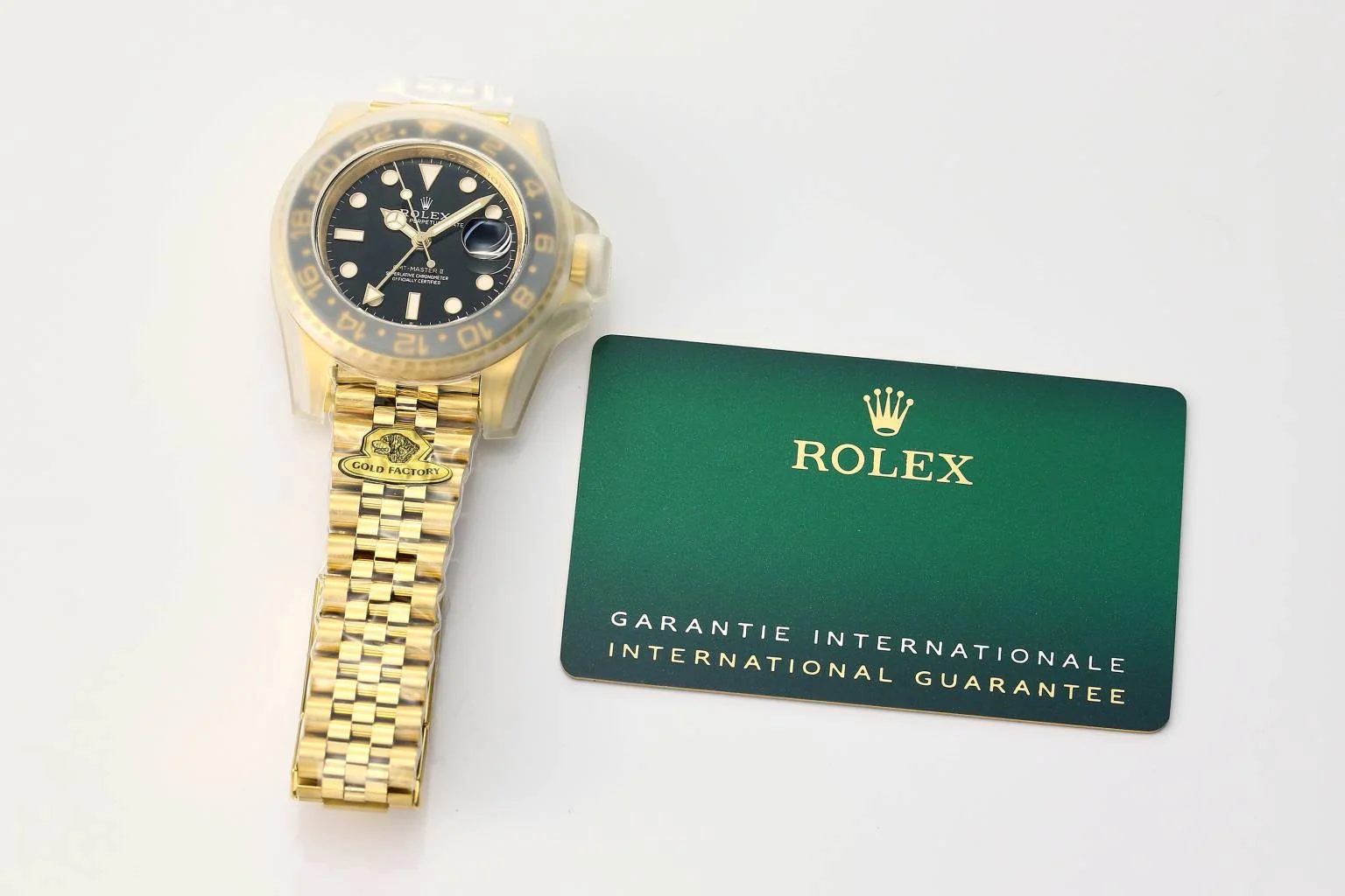 Rolex 25 GMT- Master 40mm Gold Black Dial