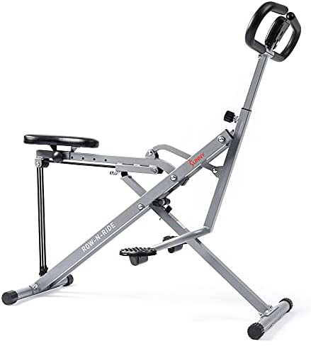 Sunny Health & Fitness Squat Assist Row-N-Ride™ Trainer for Glutes Workout with Training Video
