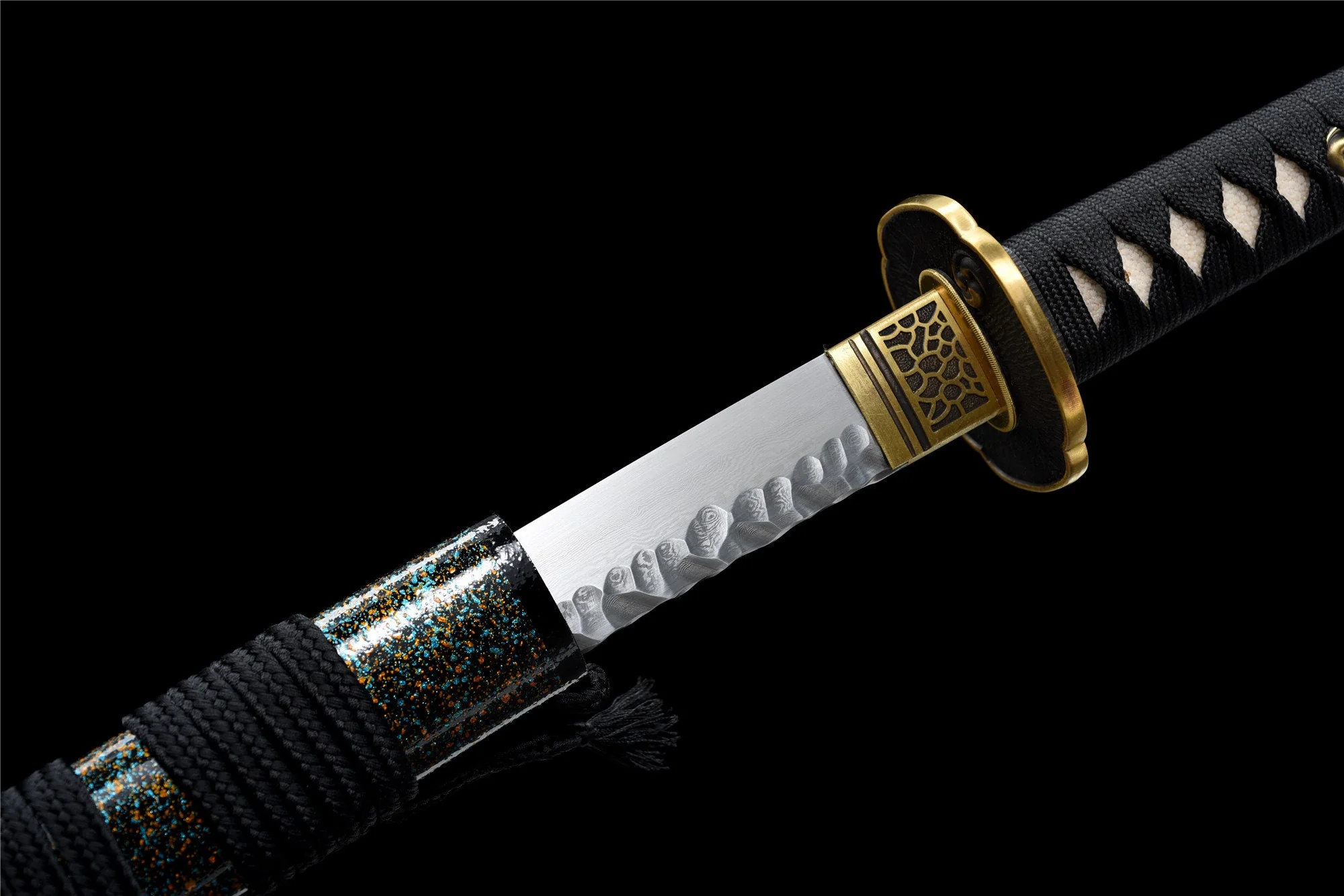 Blood Shadow Katana – Damascus Steel, Full Tang