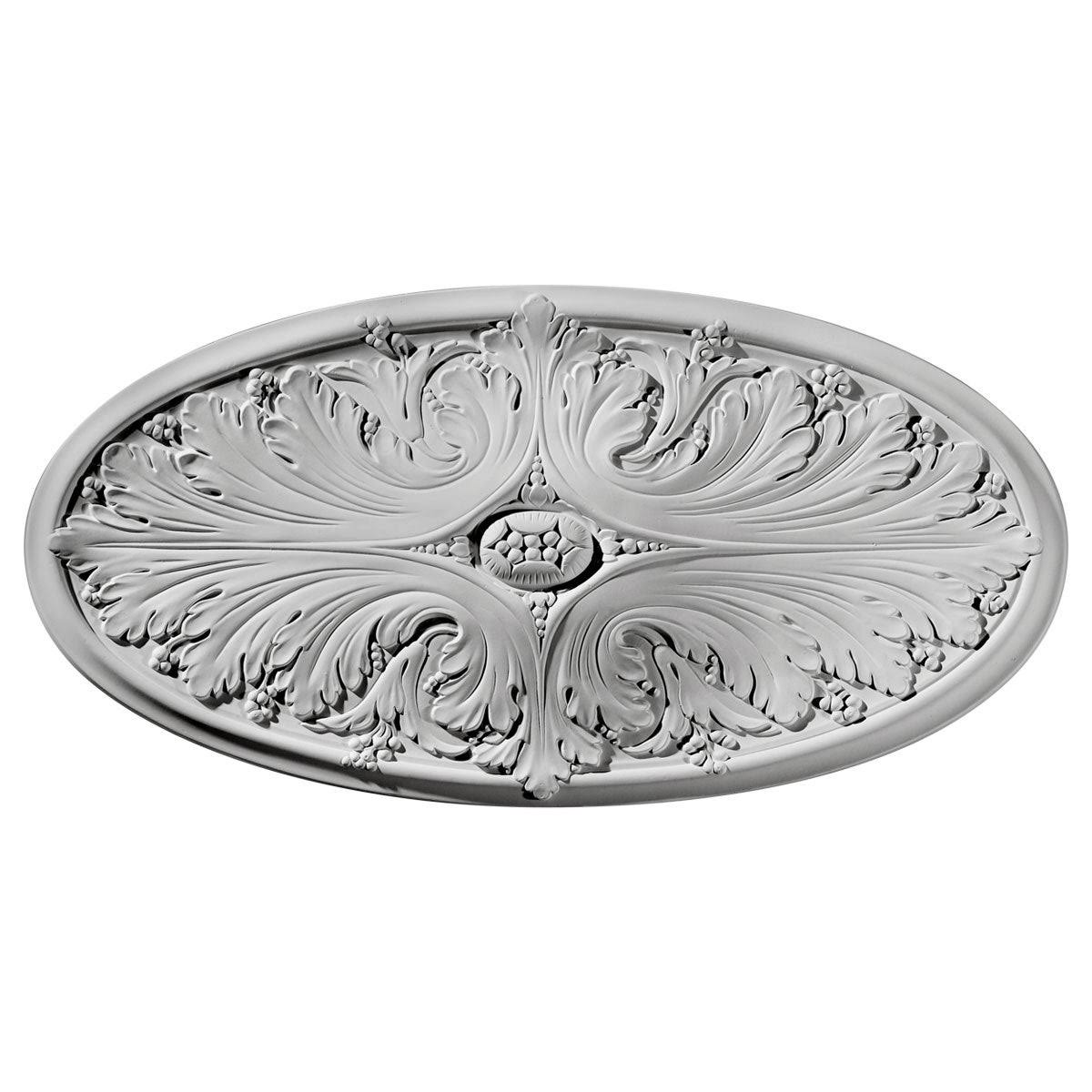 24 3/4x22W x 12 1/2x22H x 1 3/4x22P Madrid Ceiling Medallion, Hand-Painted Copper Green Patina