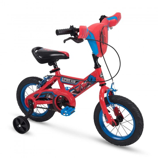 12 inch Spider-Man Kid Bike, Handlebar Plaque, Quick Connect, 12 inch