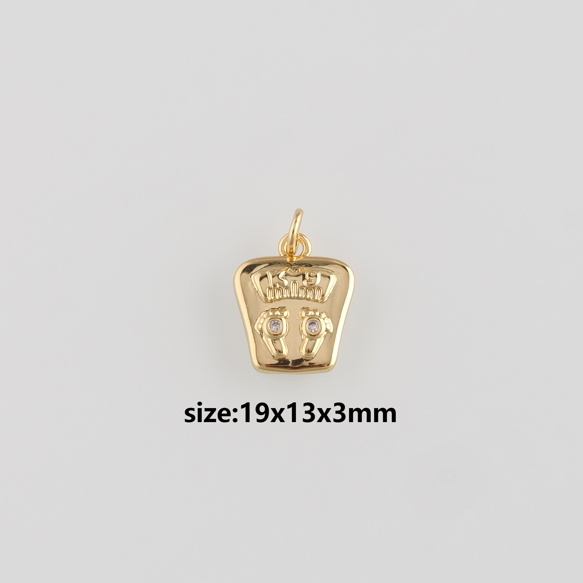 18K Gold Filled Body Scale Pendant,Scale Charm Earrings Necklace for DIY Jewelry Making Supply