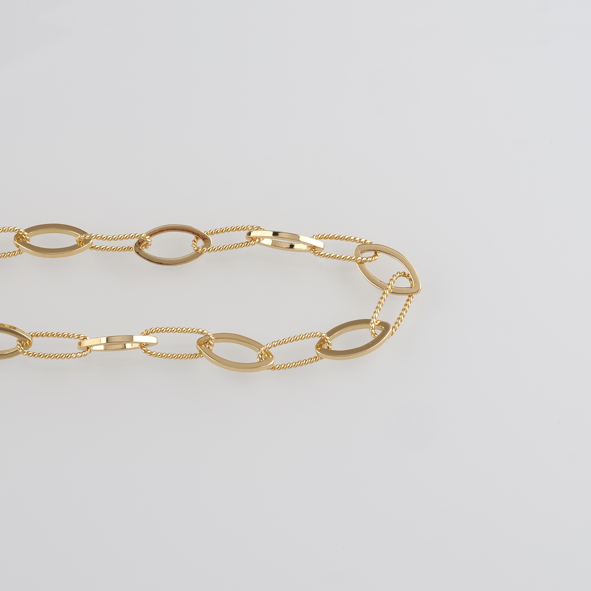 18K Gold Filled Twist Chain Necklace,Thin Link Chain Necklace,Twist Chain,Minimalist Necklace,Adjustable Necklace