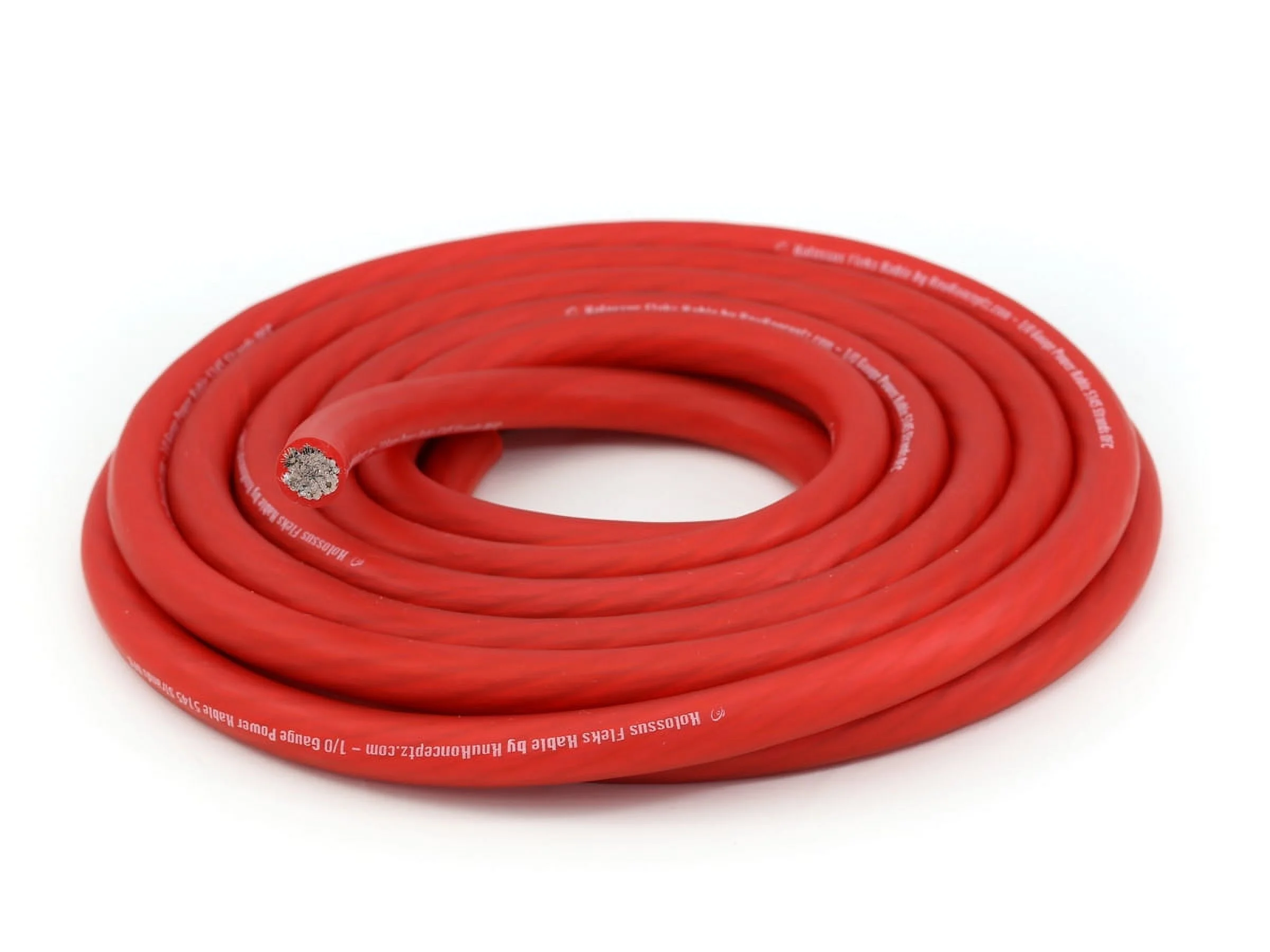 KnuKonceptz Kolossus Flex Kable 4 Gauge Red OFC Power Wire /Ground Cable