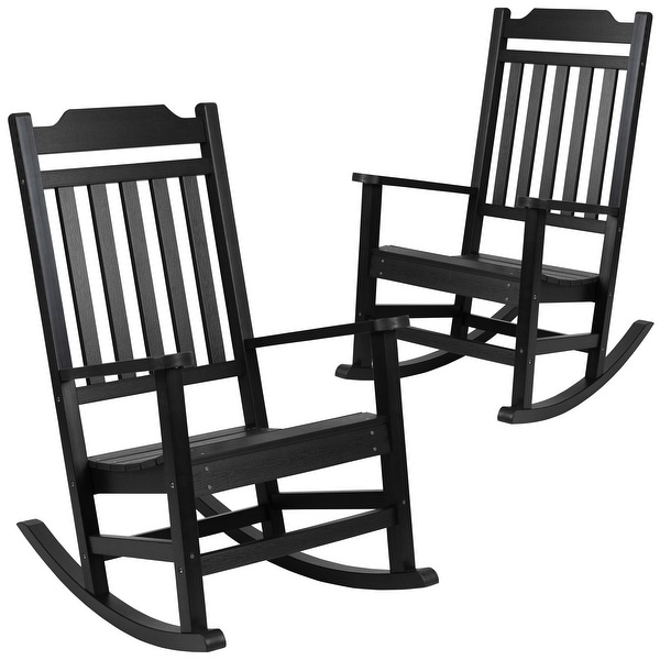 2 Pack AllWeather Faux Wood Rocking Chair