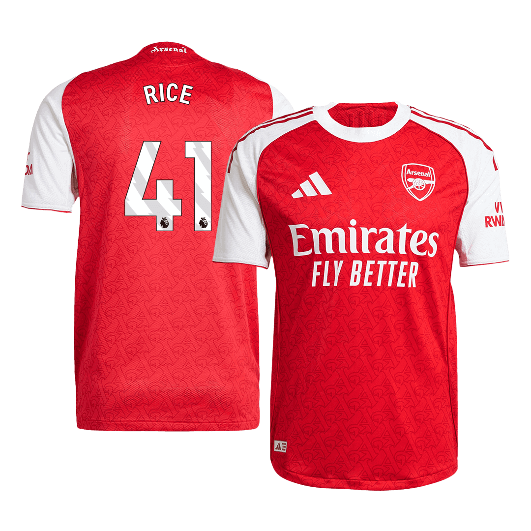 RICE #41 Arsenal Home Player Version Jersey 2025/26