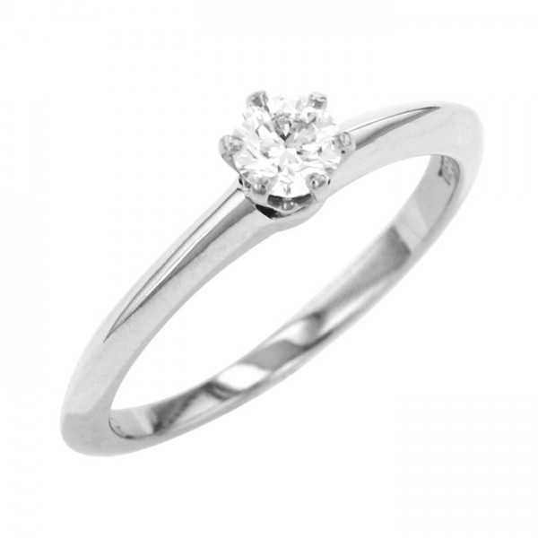 Tiffany & Co. Solitaire Diamond #11 Ring Platinum