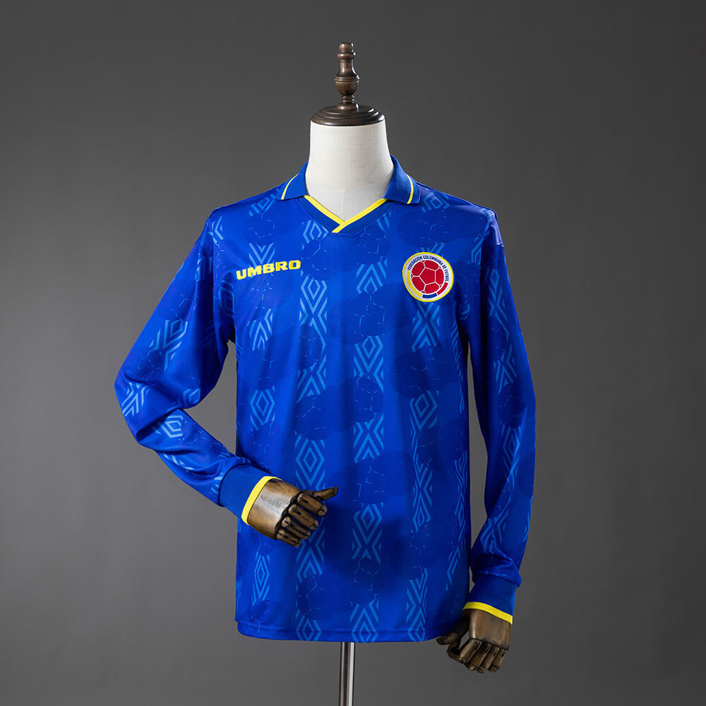 Colombia 1994 Away Jersey – Umbro Retro Blue World Cup Classic Kit