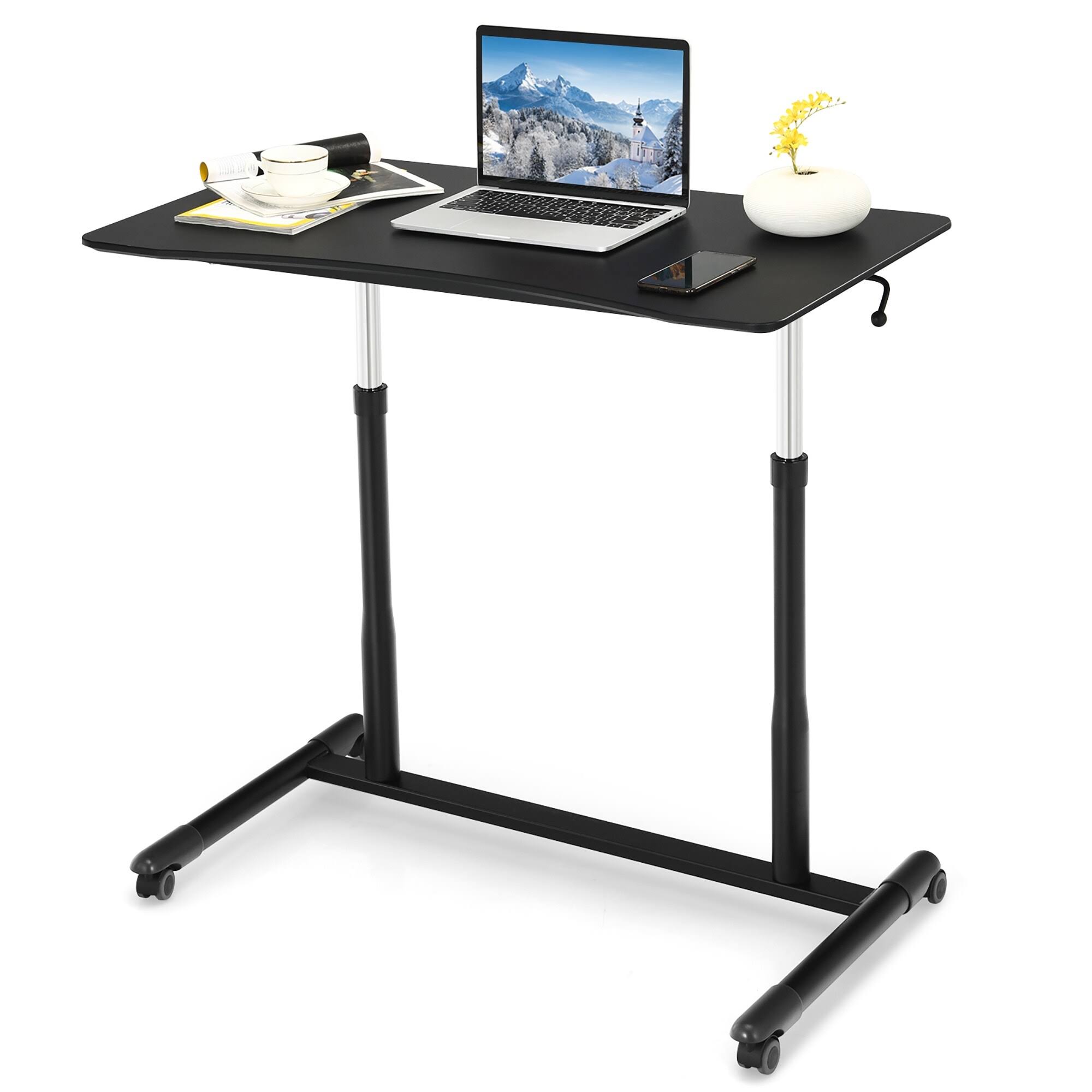 Standing Desk Computer Desk Height Adjustable Desk - Black