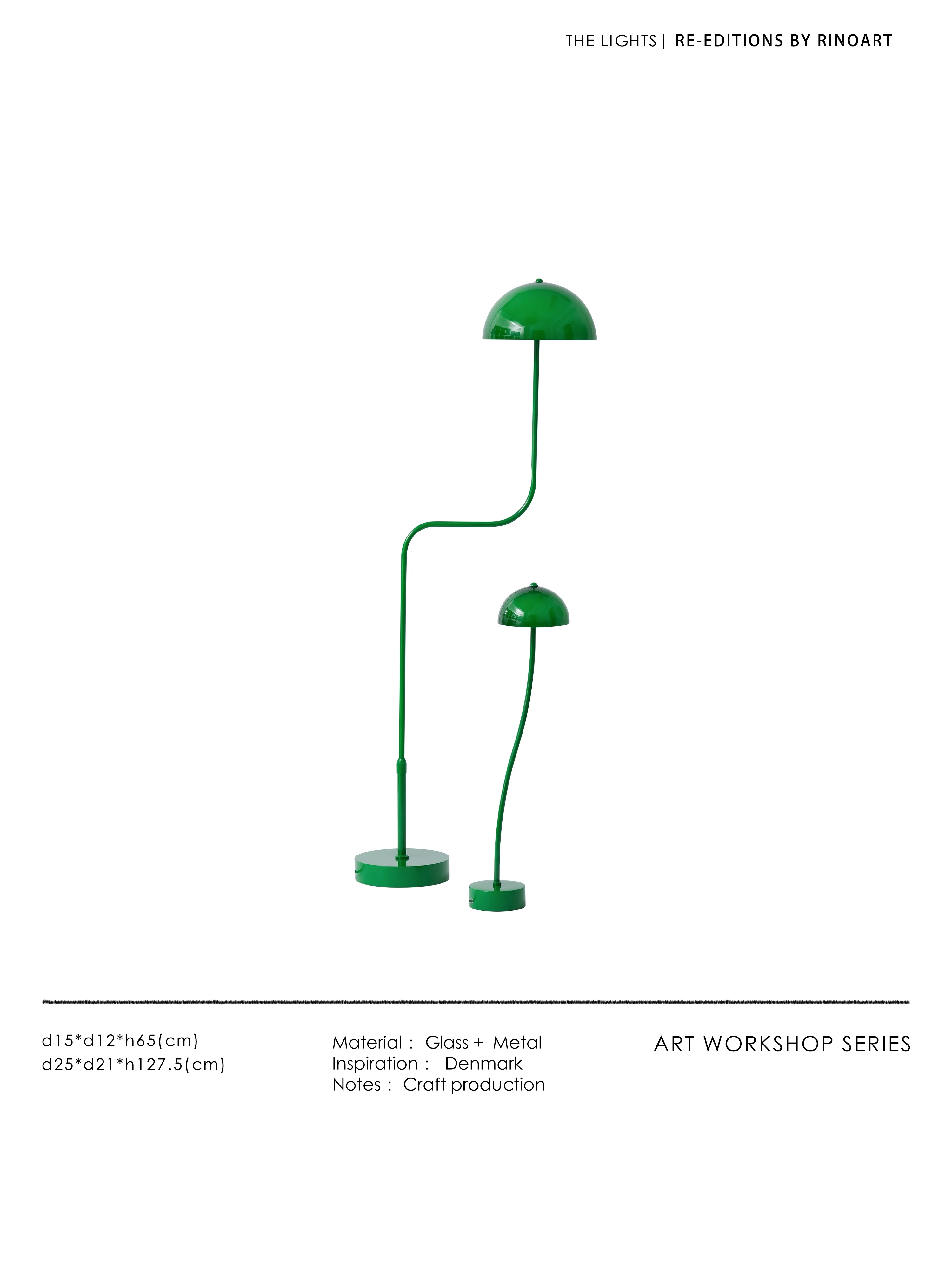 LA027 (Small) - Jade Bean Sprout Lamp Denmark Floor Lamp / Table Lamp Adjustable Sofa Study Bedside Floor Lamp