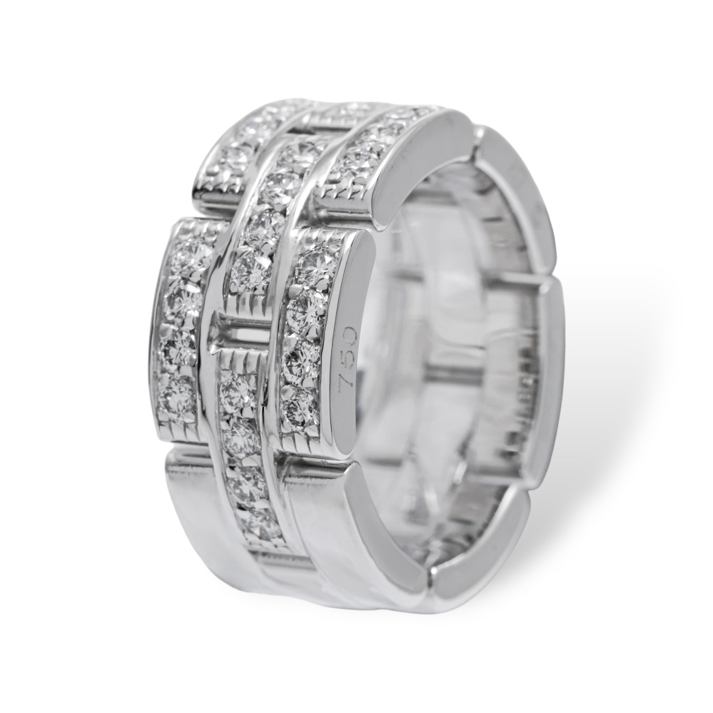 Cartier Mayon Pantale Ring 18K White Gold Diamond N4127200