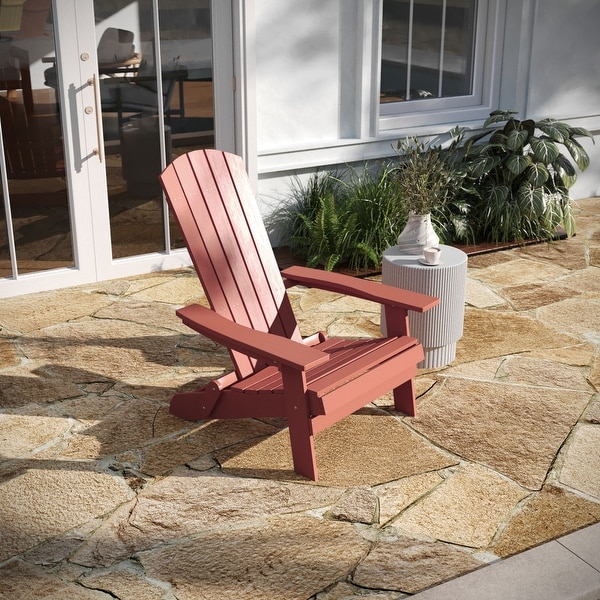 AllWeather Poly Resin Folding Adirondack Chair