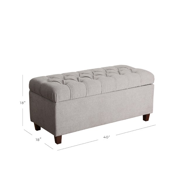 Ainsley Button Tufted Storage Bench Homepop