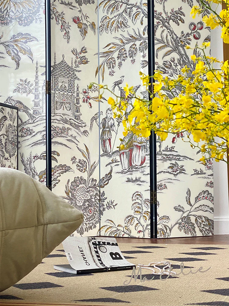 YA009 - COCO Lady Art Lacquered Wood French Screen 
