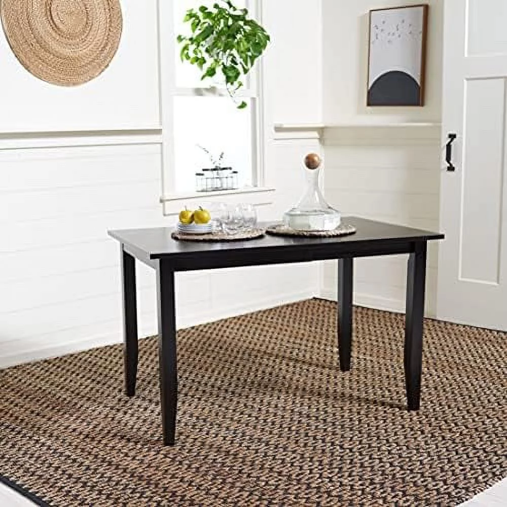 Home Collection Miliano Matte Black Drop End Leaf Dining Room Table DTB1404A, 0