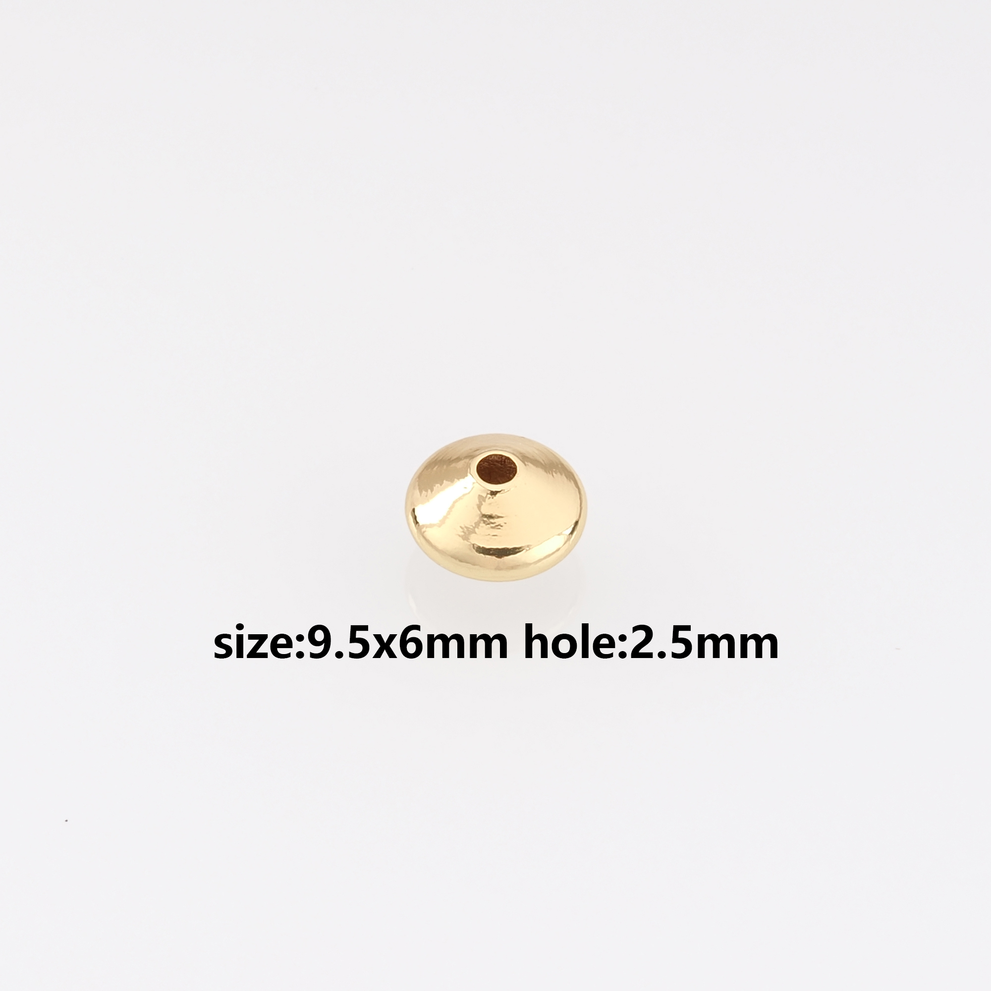 18K Gold Filled Round Flat Spacer Beads,Round Spacer Beads,DIY Jewelry Making Supply