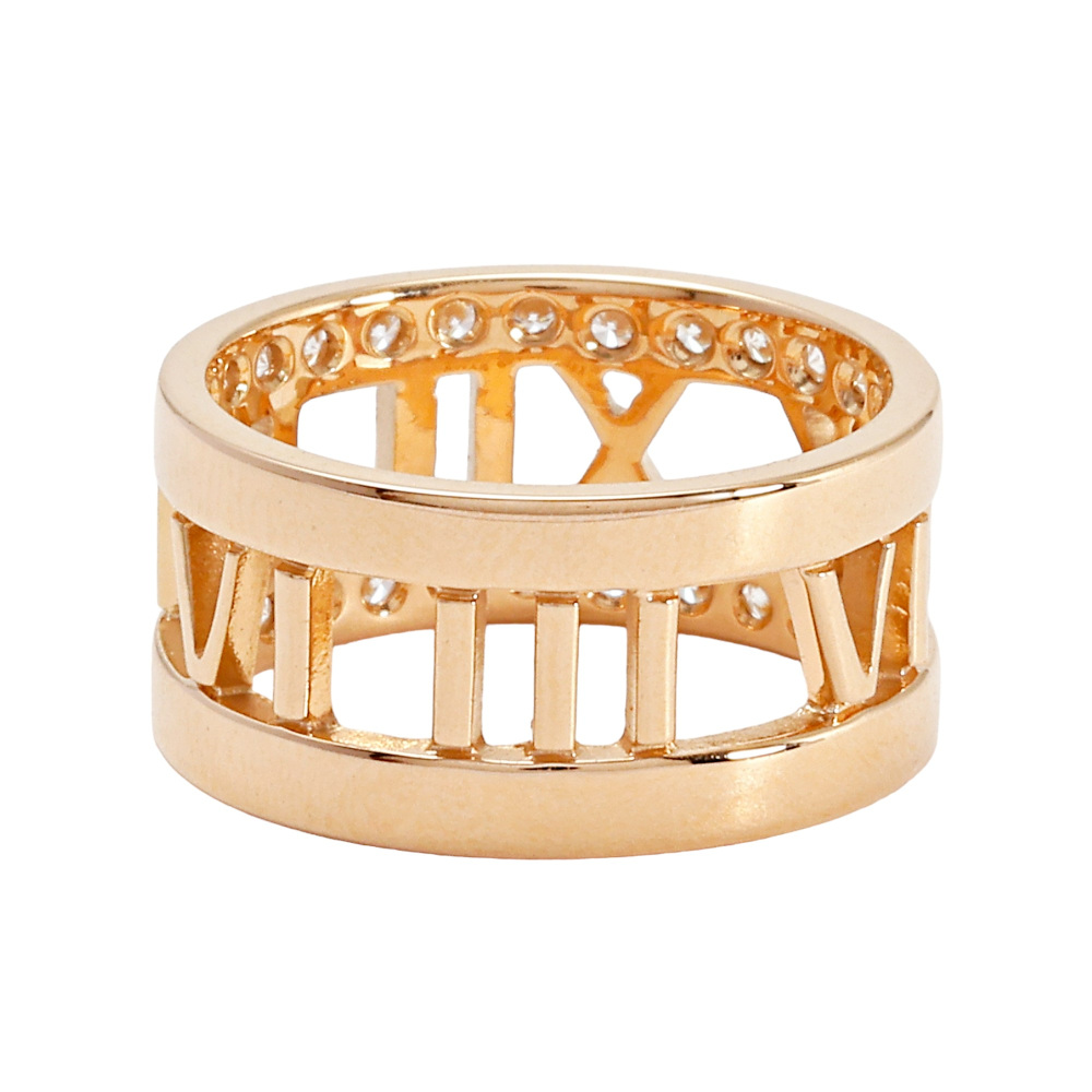 Tiffany & Co. Atlas Open Ring 18K Rose Gold Diamond