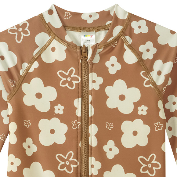 Famy Baby UV-Badeoverall mit Blumen UPF40