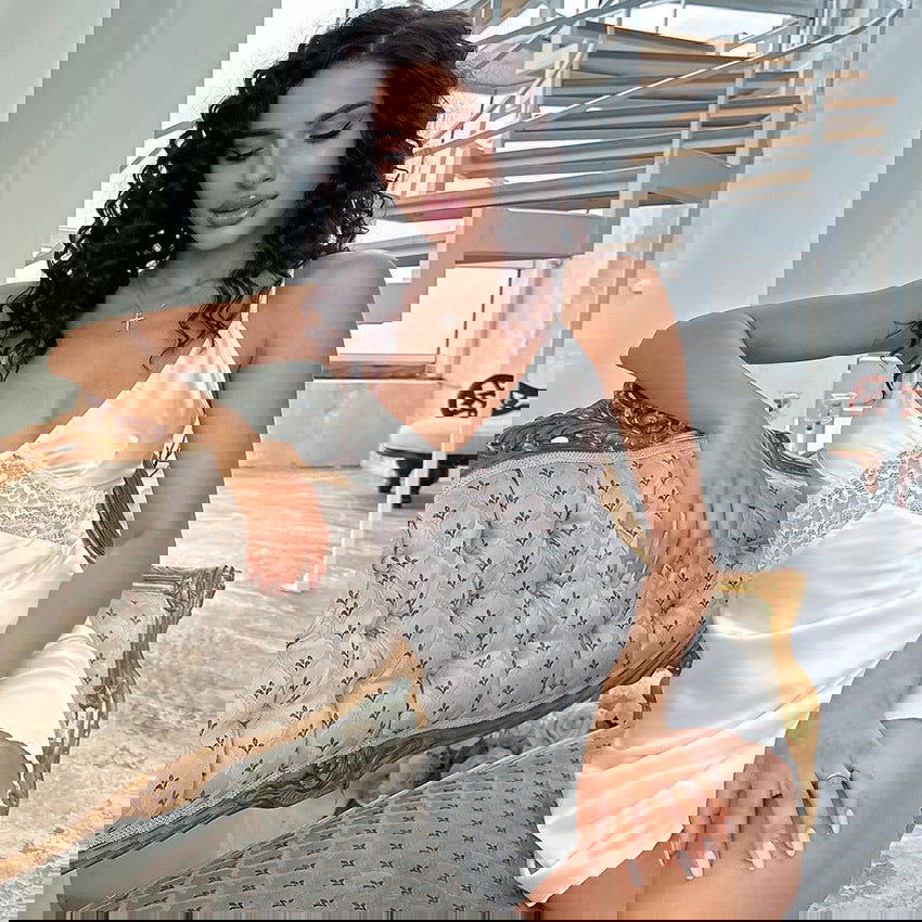 Lace Trim Satin RobeClistos